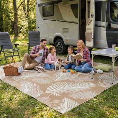RV palubalari uchun suv o'tkazmaydigan 9x12 futli tashqi PP mat